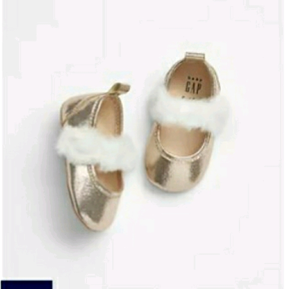 GAP Other - Fur Trim Ballet Flats